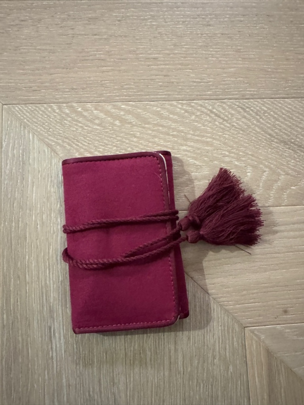 Sezane Burgundy jewlery case 3 fold